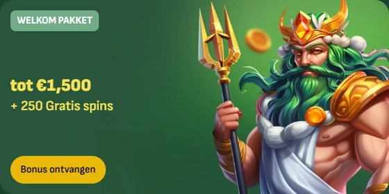 Welkomstpakket tot €1.500 + 250 gratis spins met Poseidon
