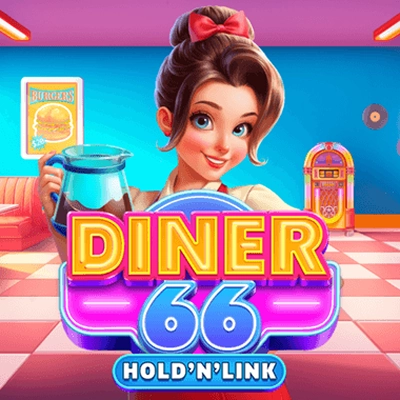 Diner 66 Hold 'n' Link slotspel met serveerster en jukebox